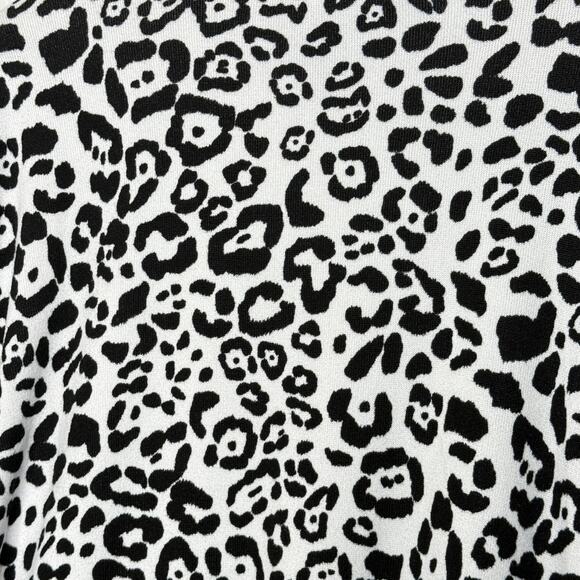 Animal Print Ashley Stewart Knit Top Tunic Side Slit Sz 22/24 Career Mob Wife - Picture 5 of 9